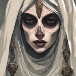 A female ghoul wearing traditional arabic clothing